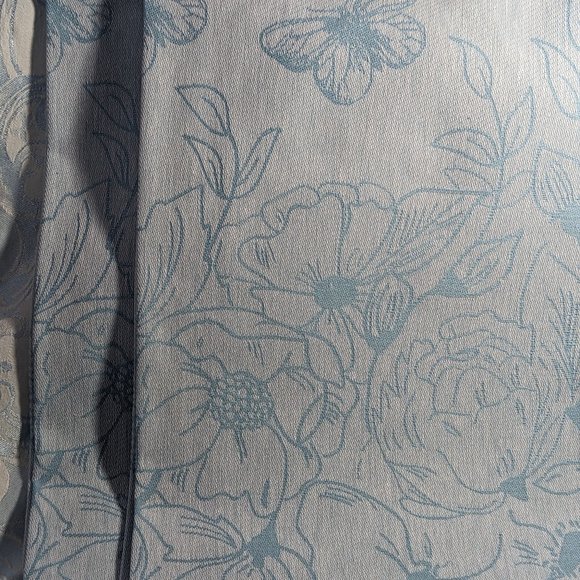 Luxurious Thick European Tea/Guest Towels Cotton Portugal Set 2 Pale Blue Floral - Picture 1 of 6